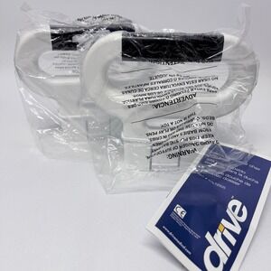 Drive Medical RTL12505 Premium Shower Chair Replacement Armrests White Pair
